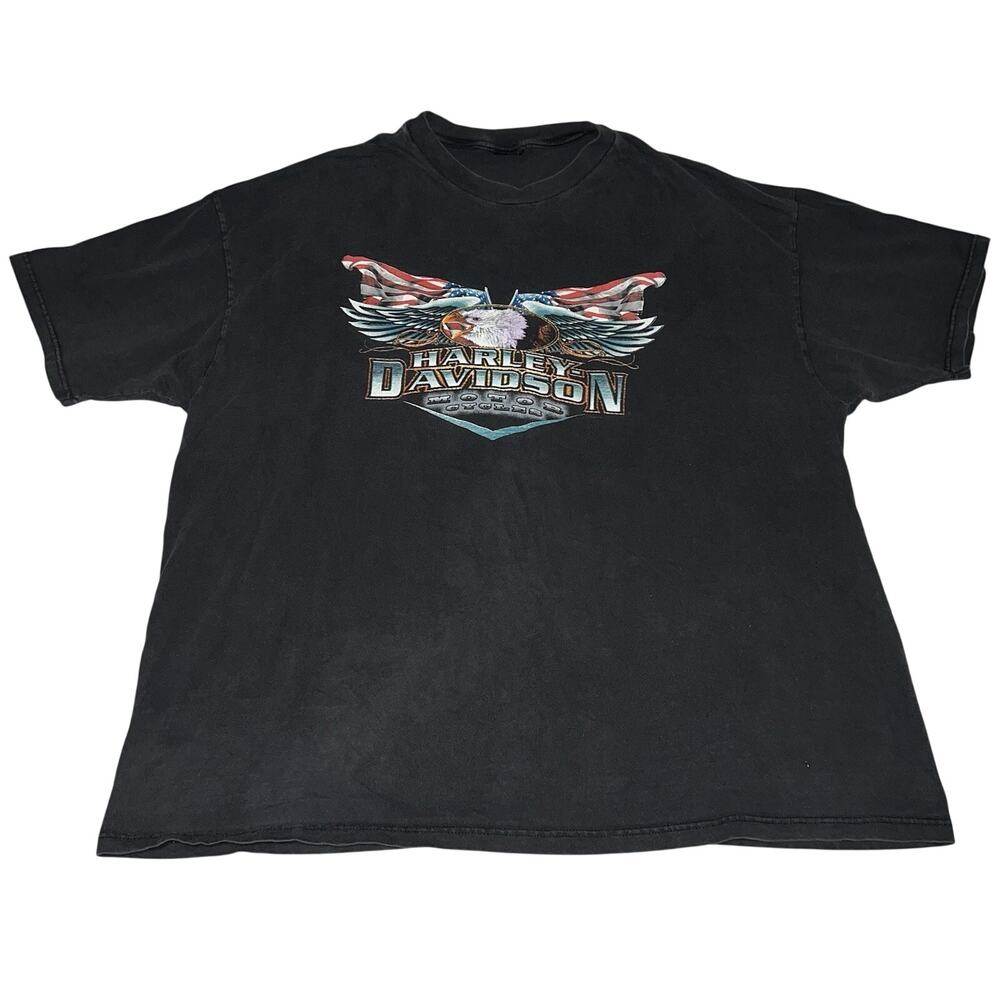 Vintage 1998 Harley Davidson Lilburn Georgia Stone Mountain Biker Eagle Shirt